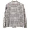 45R Check Pattern Long Sleeve Frill Shirt 2 Gray Women Used