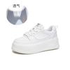 Leather little white shoes women's 2025 spring new thick-soled muffin shoes casual versatile shoes children's low-top sports women's shoes
