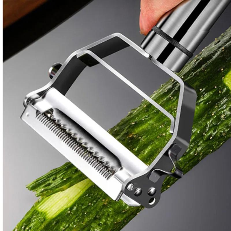 A Stainless Steel Peeler Kitchen Gadget Peeling Fruit And Vegetable Slices Single-Head Knife Two-in-One Multi-Functional