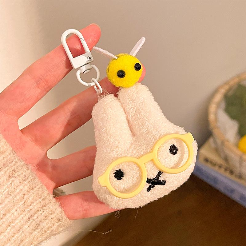 Miffy Rabbit Plush Doll Backpack Charm & Cartoon Keychain with Hanging Ornaments