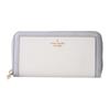 Kate Spade KI835 020 X3W Colorblock Large Continental Wallet (Round Zipper) Gray/Beige [Used]