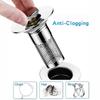 Stainless Steel Floor Drain Filter Washbasin Leak Plug Stainless Steel Odor Proof Bouncing Core Drains Hair Catcher Sink Straine