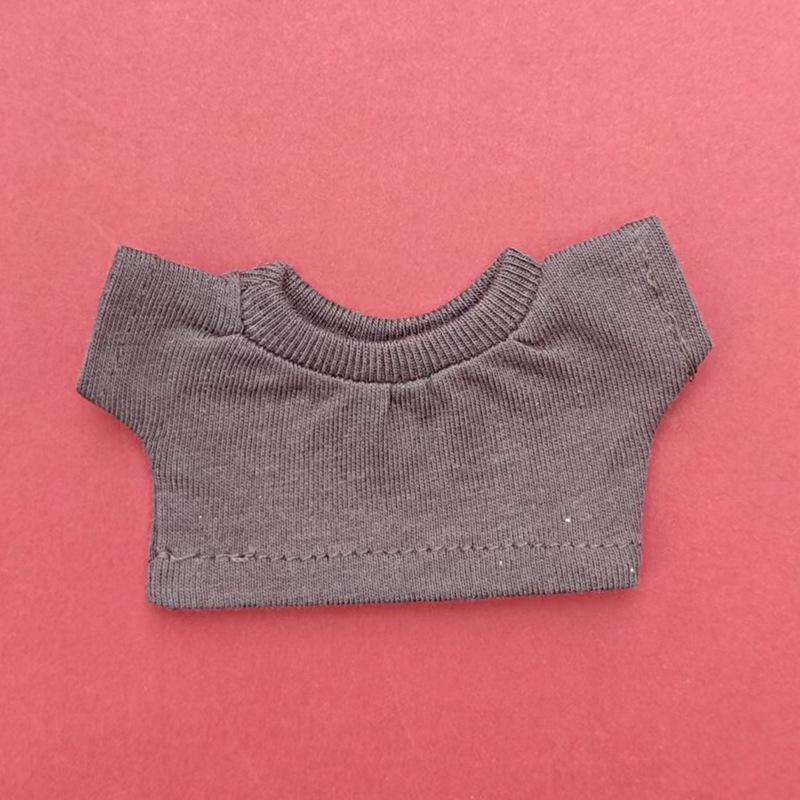 Labubu Keychain Pendant Outfit: Doll Jeans and Short Sleeve Set