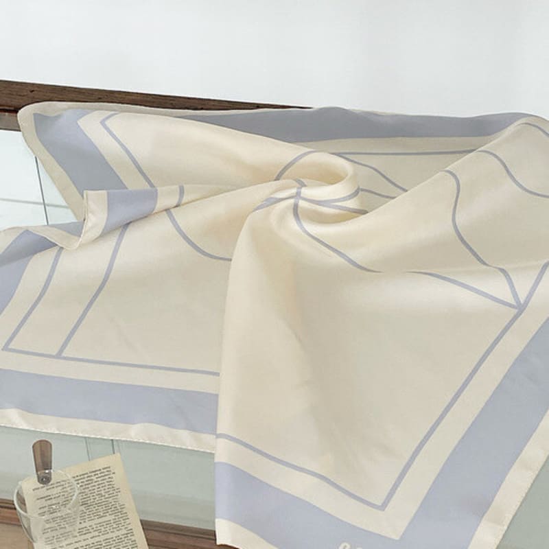 Oar Classic Twill Silk Scarf [AiryBlue]