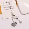 Sparkling Heart Charm Pendant Chain Hanging Decoration for Keys Bag Purse