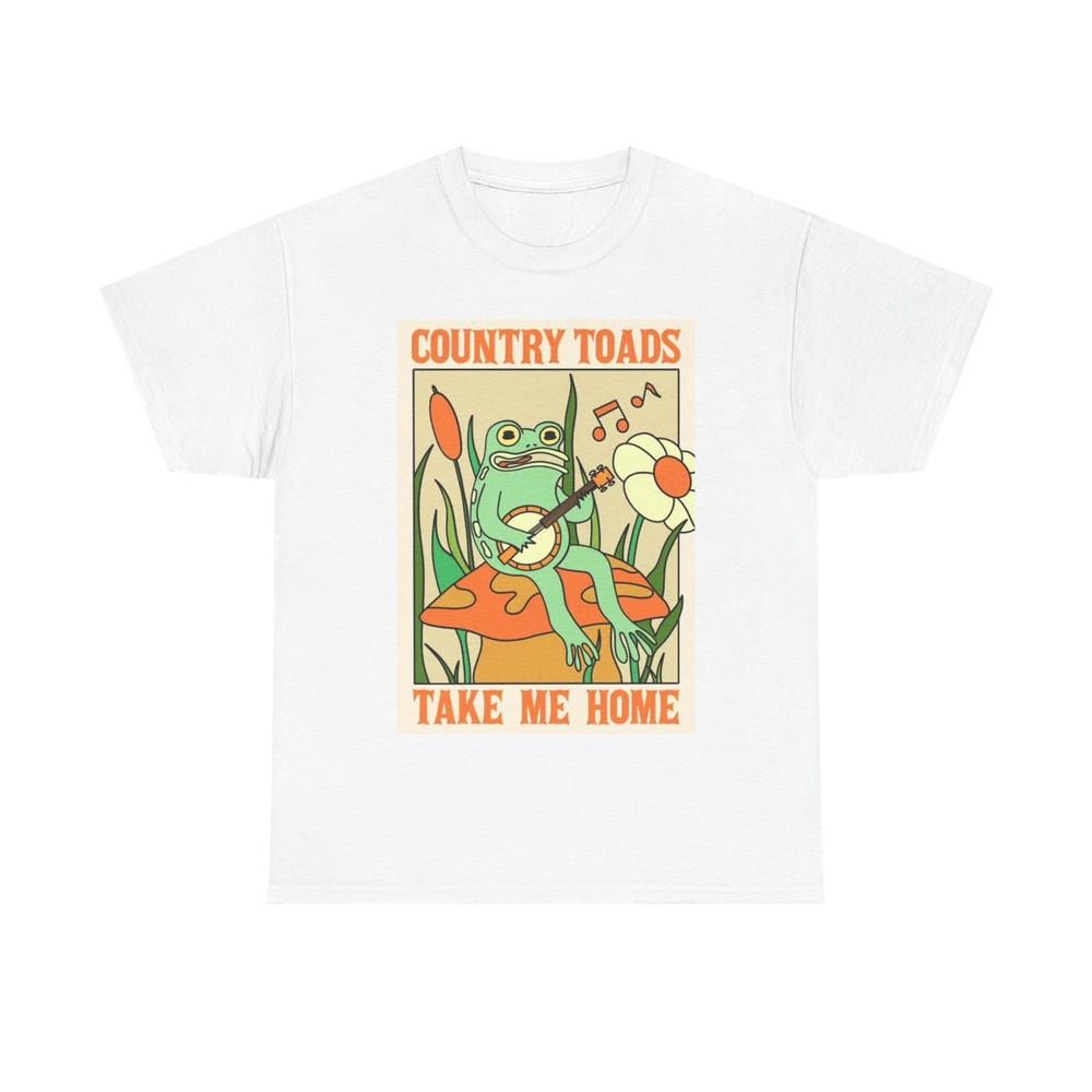 

John Denver Tshirt Vintage Country Toads Funny Gift Retro Art Heavy Cotton Tee Unisex T-Shirt S
