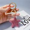 Five-Pointed Star Car Keyring Artificial-Encrusted Bag Pendant Creative Couple Keychain  Kids
