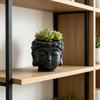 Buddha Head Flower Pot Buddha Head Sculpture Decoration Meditation Buddha Statue Planter for Home Desk Corner