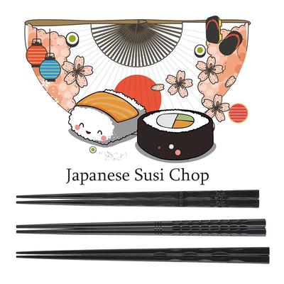 1 para nowych przenośnych japońskich pałeczek do sushi kuchennych ze stopu, antypoślizgowych