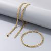 Commuter Plain Chain, Trendy Nightclub Multi-Size Plain Weave Twist Chain, Titanium Steel Men'S And Women'S Necklace.