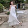 White suspender vest dress children's summer new seaside vacation wear sleeveless strap dress