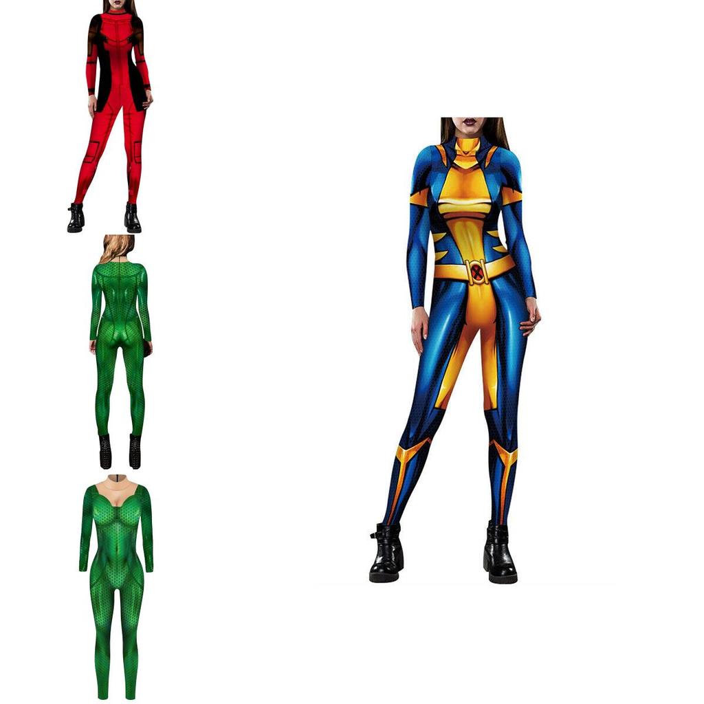 Tuta Catsuit Donna Mystique X-Men di Alta Qualità per Halloween e Cosplay
