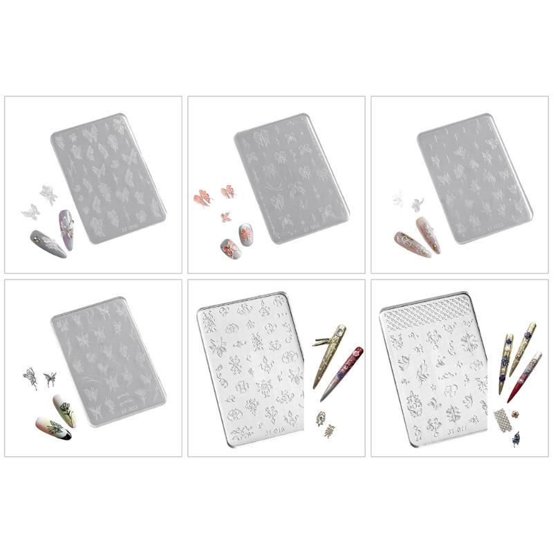 Silicone Nail Art Mold Accessory Mold Nail Decorative Mold Butterfly Shape Silicone Texture for Various Nail Types