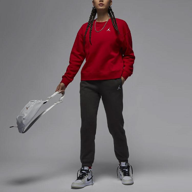 Jordan Solid Color Logo Drawstring Knit Joggers Women Bottoms Brown FN4495-220