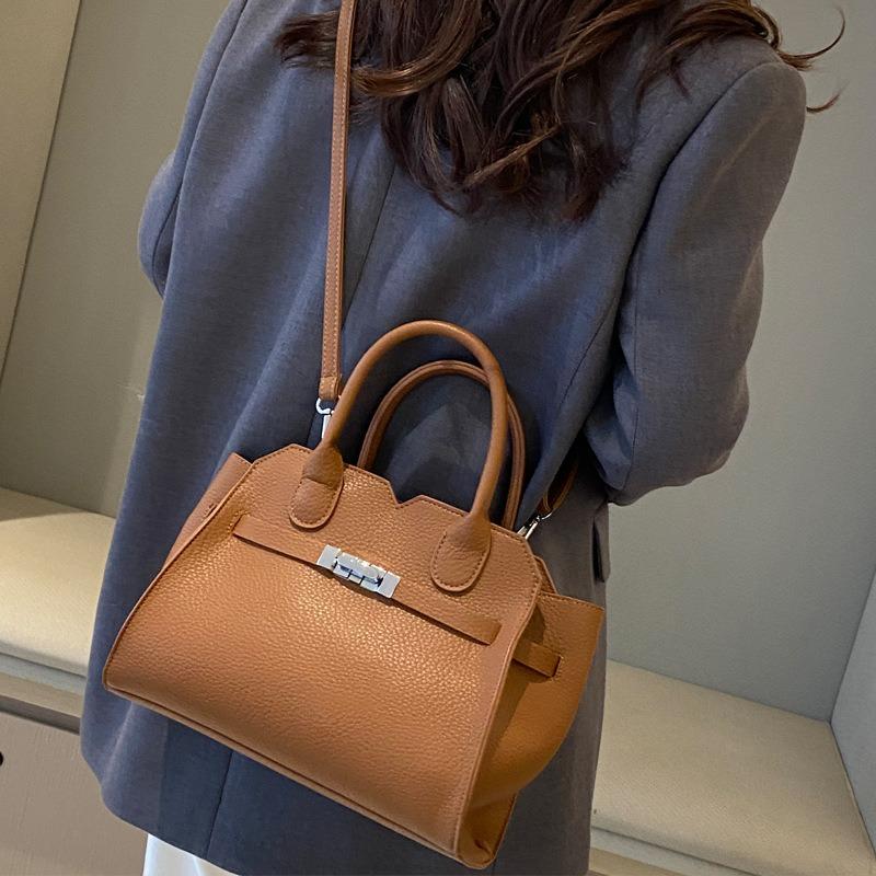 Solid color platinum bag travel commuter handbag large capacity bag women 2 new high-end messenger bag