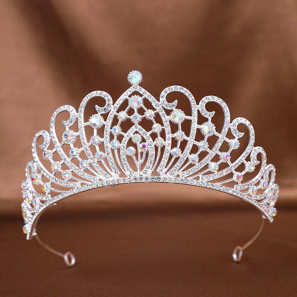 European and American Crown Princess Headwear Wedding Water Diamond Alloy Hair Accessory Full Diamond Crown Makeup Styling Updo Accessory