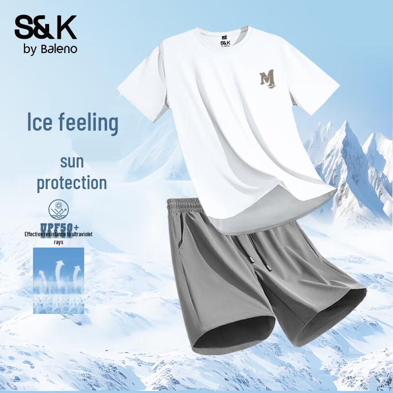 Baleno Men's S&K Series Cooling Quick-Dry T-shirt & Shorts Set