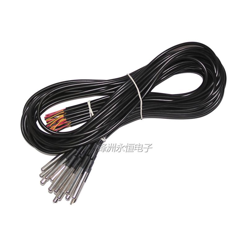 1PCS Stainless Steel Package Waterproof DS18b20 Temperature Probe Sensor (1m 2m 3m 5m)