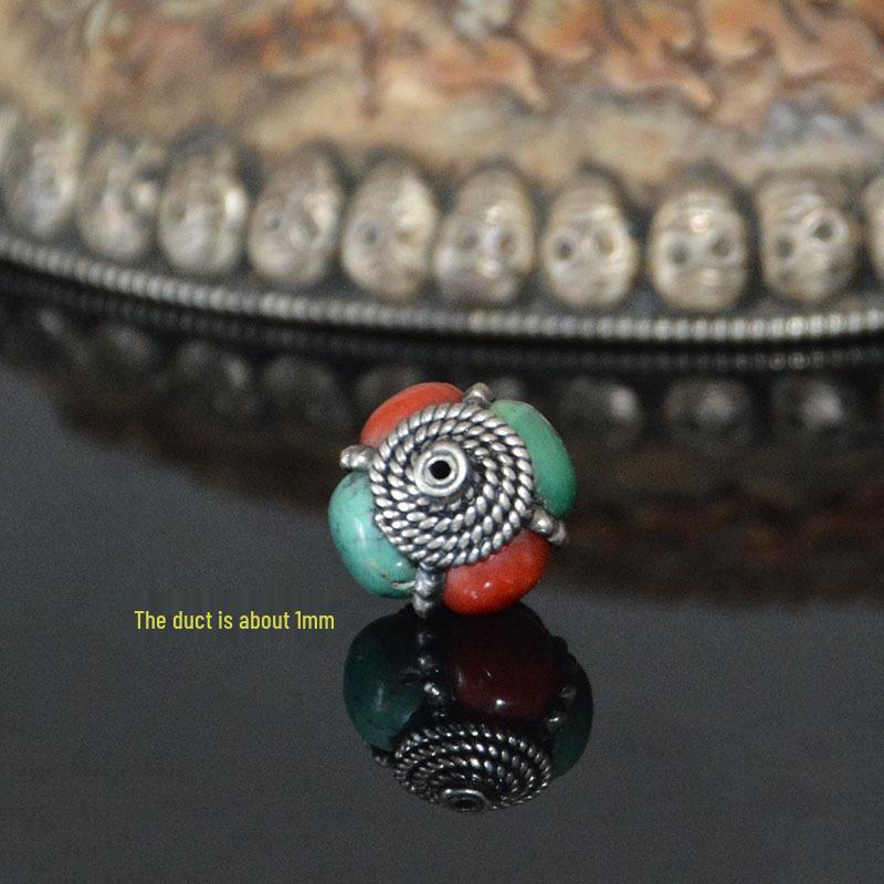 Turquoise & Red Coral Pumpkin Beads - High-Quality Spacer Accessories for Bracelets & Necklaces