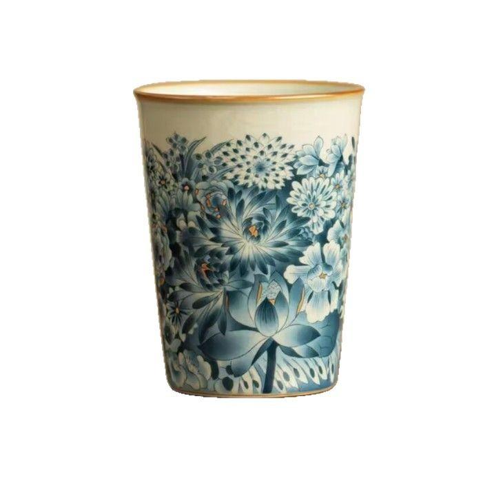 Ru Kiln Wanhua Coke Cup Can Be Raised With Opening Pieces, Ceramic Master Cup, Personal Cup, Teacup, Retro Household Kung Fu Tea Set
