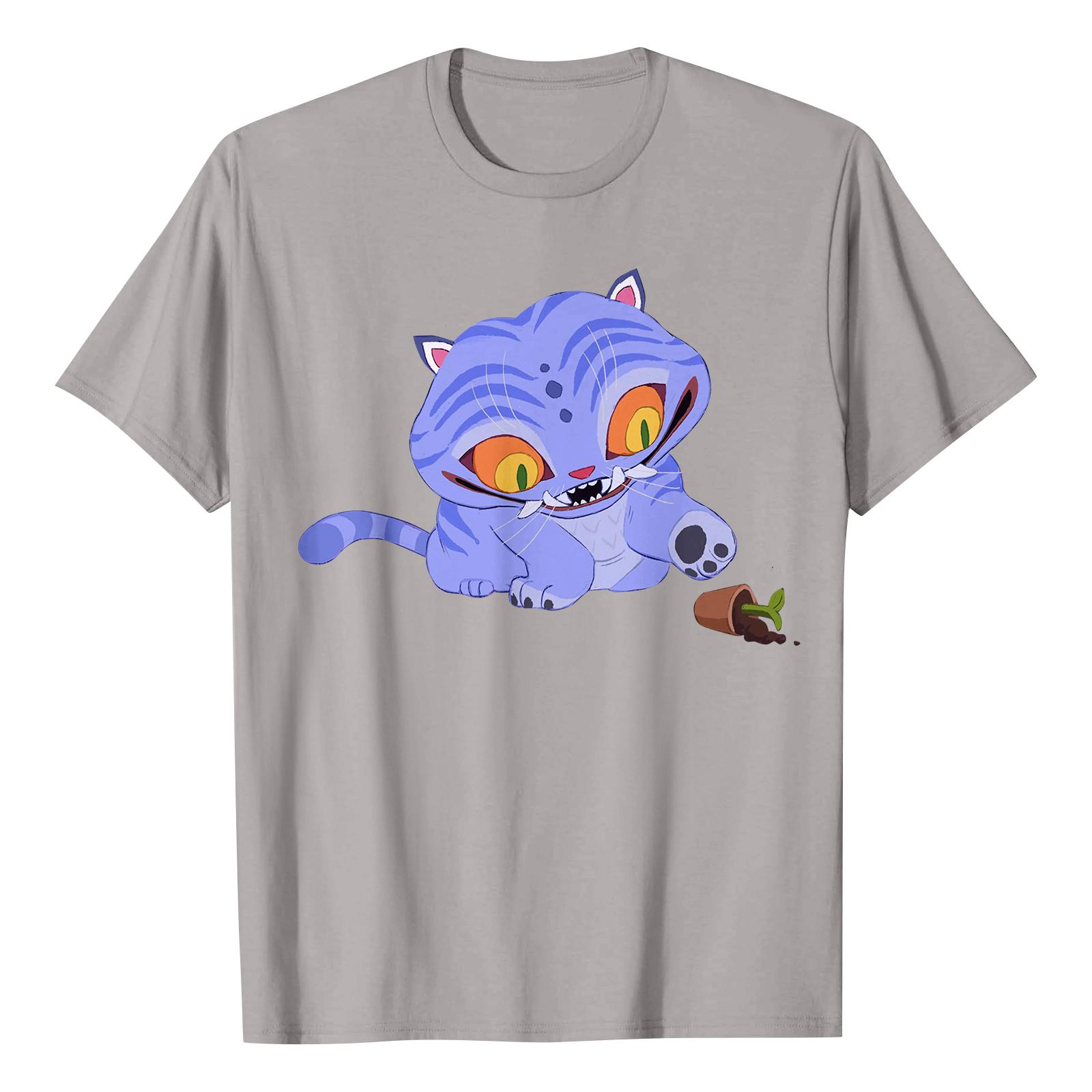 

Модная рабочая одежда с коротким рукавом и круглым вырезом, принтованные топы для женщин, летние топы L