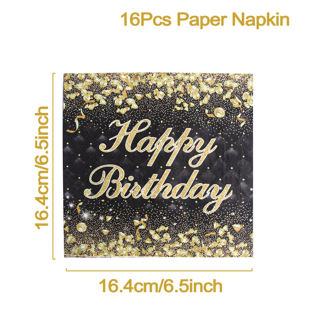 

Украшения для тематической вечеринки на день рождения Столовая посуда Черно-золотые бумажные тарелки День рождения Взрослые Детский душ Товары для вечеринки по случаю дня рождения