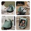 Infant Car Seat Cover Solid Color Canopy 360 Degree Protections Double Layer Window Design for Outdoor Comfort