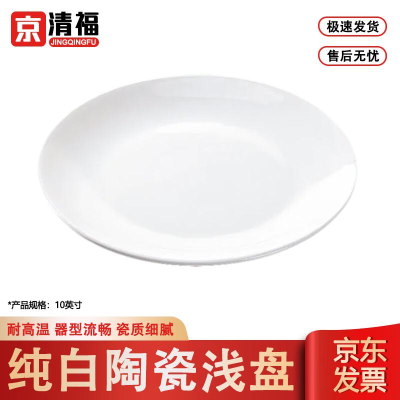 European Style White Ceramic Dinner Plate