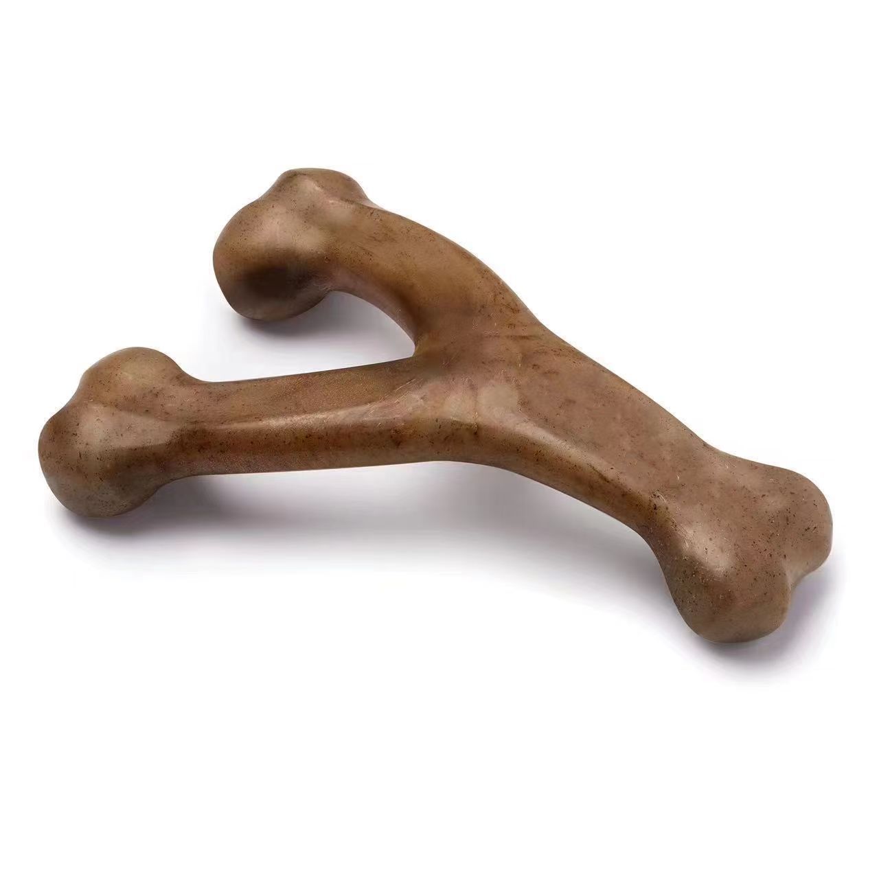 Durable Wishbone Dog Chew Toy For Aggressive Chewers коричневый