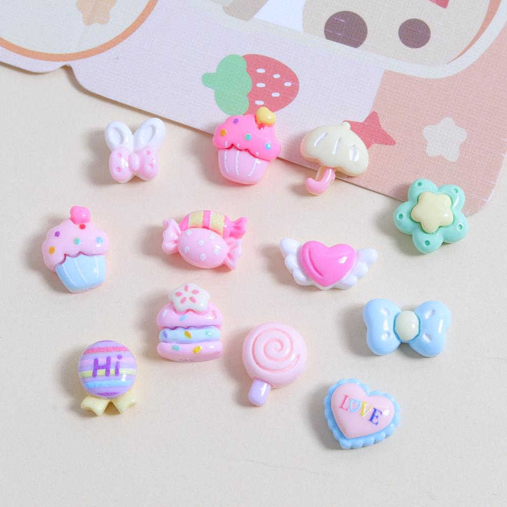 Mini Candy Cake Glossy DIY Resin Accessories: Phone Case, Water Cup, Nail Art, Earrings