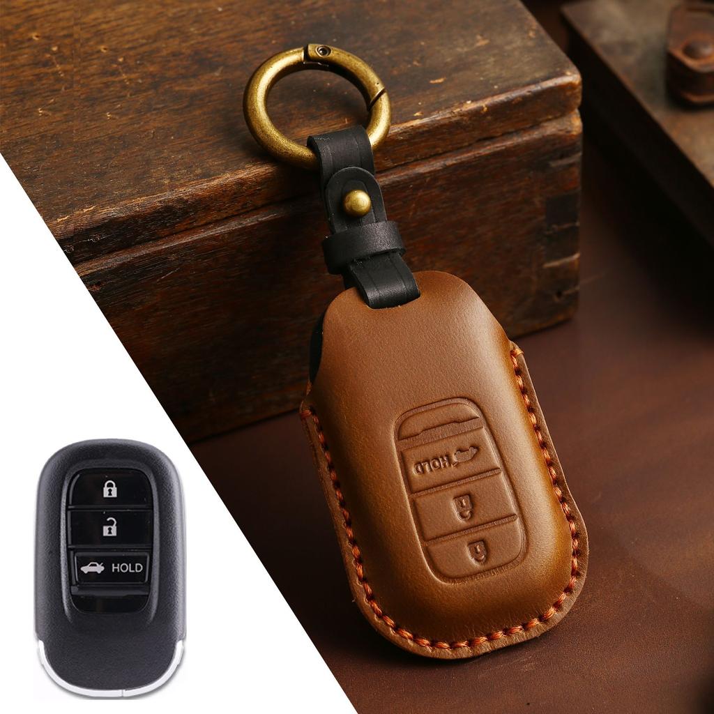 Handmade key bag is suitable for Honda key cover, new 11 11th generation Civic special key protective cover, genuine leather.