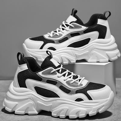 Chaussures de sport pour femmes, semelle épaisse en maille, chaussures de course légères et à la mode, chaussures de fitness de grande taille pour femmes
