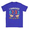 Bruh I Survived 67  33 Days of School 100th Day of School  T Shirts  Men Cotton Fun TShirts Crewneck Tee Shirt