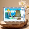 Huangshan Scenic Spot Wooden Magnet - Anhui Travel Souvenir and Cultural Stamp