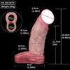 SXXY Multi-Types Skin Touch Hollow Dildo Silicone Male Dick Extender Realistic Delay Ejaculation Sex Toys For Men 18+ Couple Sex