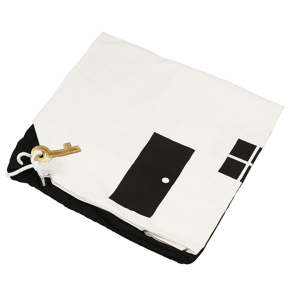 Drawstring Children Toys Storage Bag Massive Capacity House Appearance Black