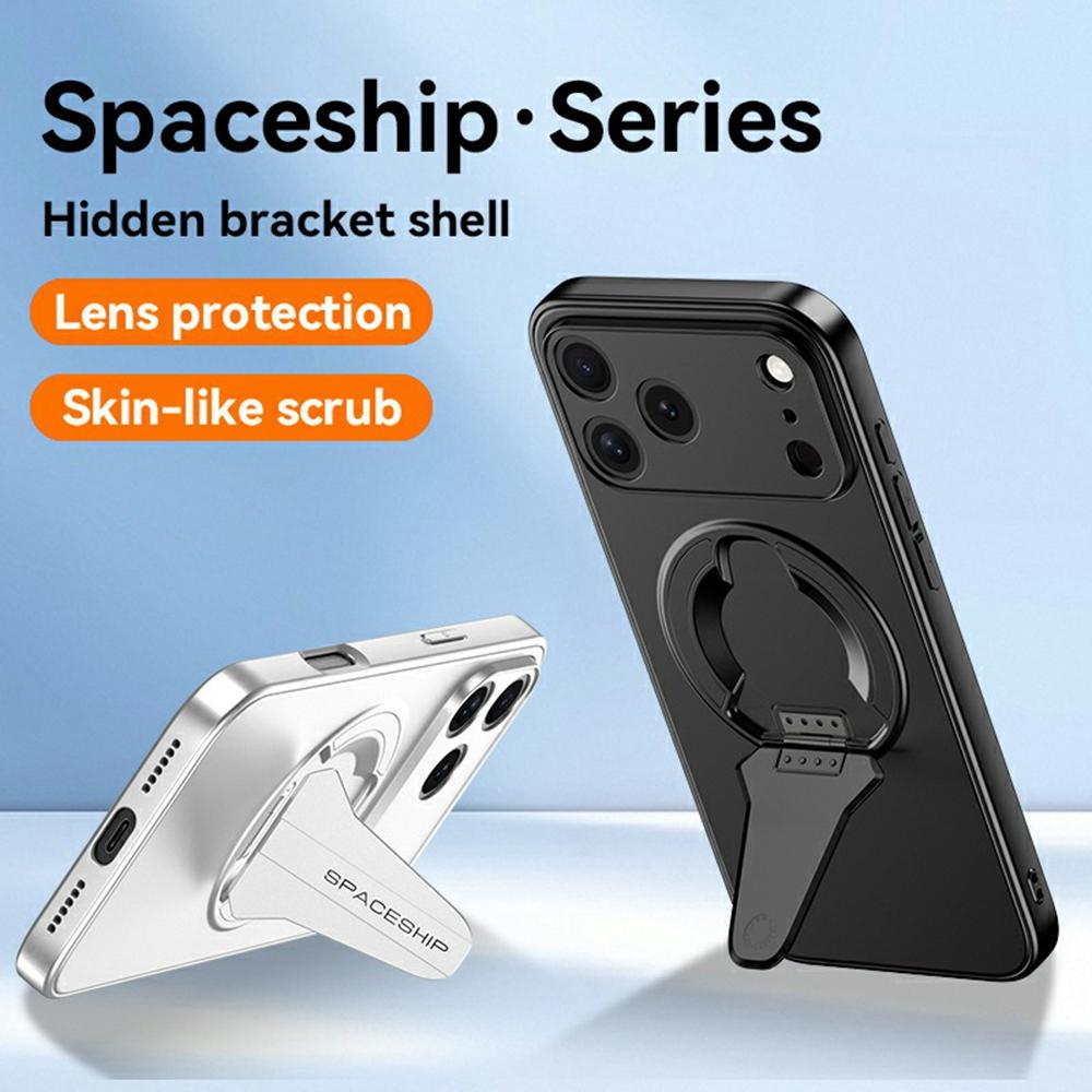 Für iPhone 17 Pro Max Hülle Kompatibel mit MagSafe Versteckter Ständer Hautgefühl Mattes PC TPU Handy-Rückseite