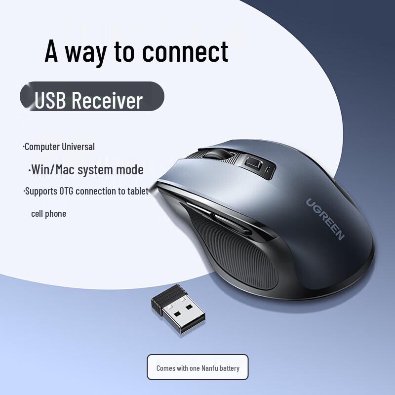Ugreen MU006 Ergonomic Wireless Silent Mouse