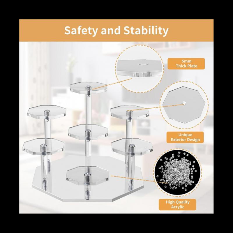 Acryl Risers Display Stand, 7-Tier Parfüm Organisator Und Cupcake Stand, Storage Display Stand Für Sammlerstücke Und Kunsthandwerk