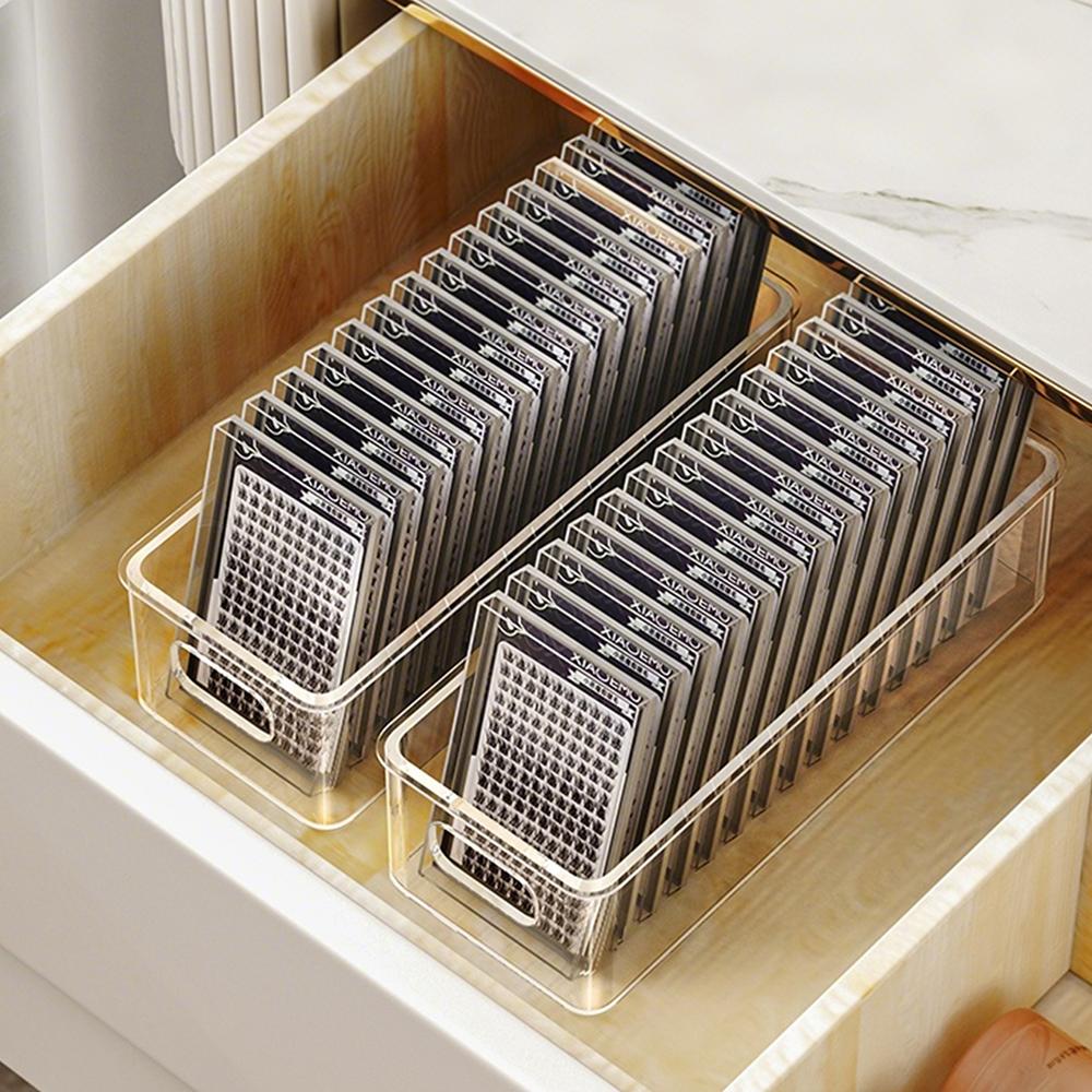 1pcs Tweezer Holder Makeup Organizer Transparent Rectangle Vertical Eyelash Extension Tool Storage Box Glue Manicure Salon Tools