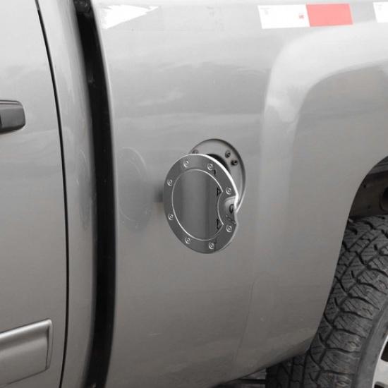Chrome Gas Cap Door Fuel Tank Trim For Chevy Silverado GMC Sierra 07-13 Exterior