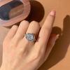 Jewelry Classic Plated Ladies Tk Diamond Ring Ring Six-Claw Luxury White Gold Petals