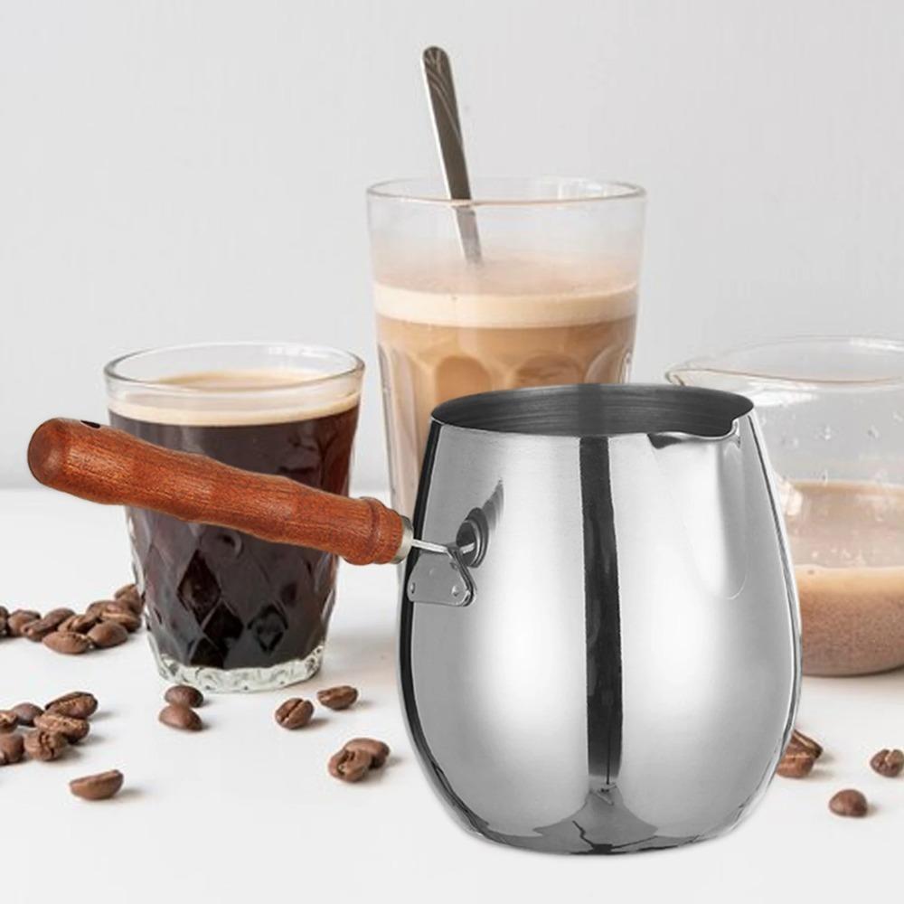 Stainless Steel Latte Art Cup 300ml/420ml/600ml Coffee Maker Turkish Coffee Pot  Restaurant
