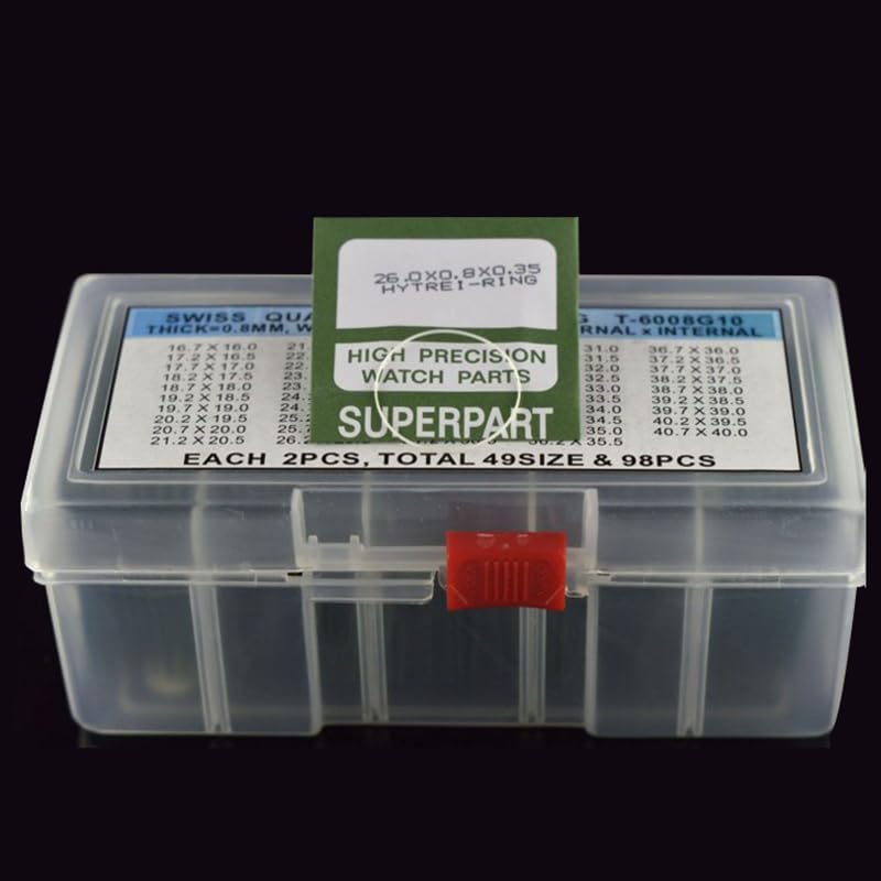 Watch 1 Box Quartz Crystal Rubber Waterproof O Ring Gasket for Watch Repair Parts 0.8mm 1.0mm