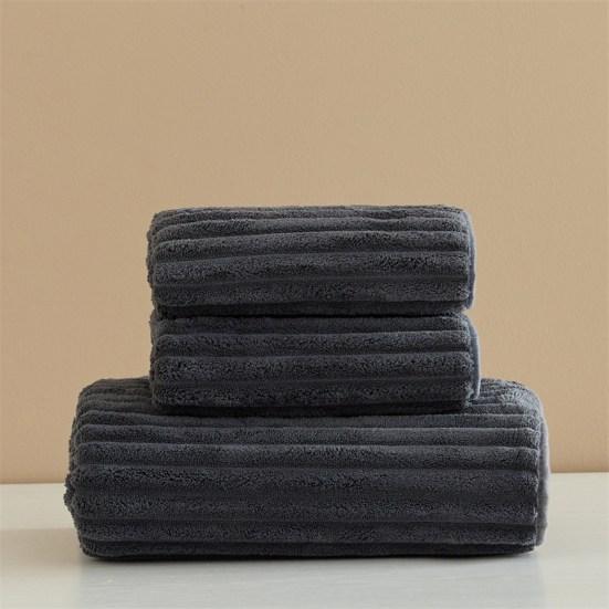 Face Towel High Absorbent No Shedding Fluffy Soft Coral Fleece Bath Towel for Kids Adults Travel 74 X 34cm