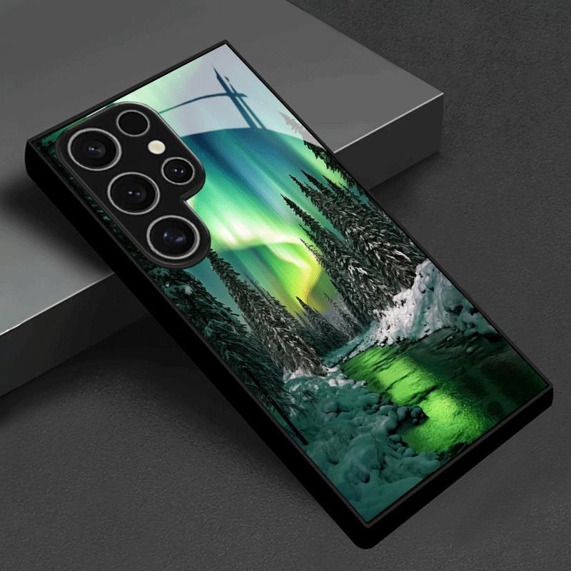 Exquisite Luxury High-end PhoneCase Glass TPU PhoneCase for Samsung Galaxy S26 S25 S24 S23 S22 S21 FE,Ultra,Plus Dropresistant