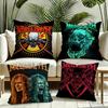 Band MMegadeth Cushion Cover Silky Short Plush Invisible Zipper Dustproof Sofa Pillow Case for Home Decor
