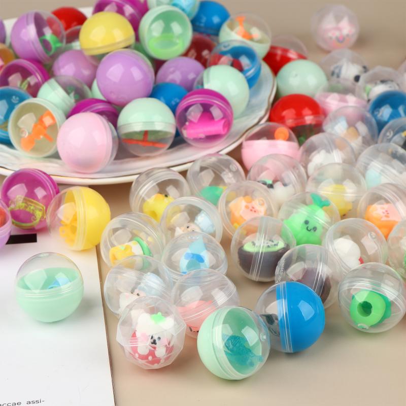 30/50Pcs Fun Mixed Surprise Capsule Egg Toys Transparent Eggshell Mixed Toy Birthday Party Favor Rewards Pinata Filler Gifts