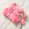 Adjustable Pet Harness With Leash Small Dogs Cats Teddy Bichon Fashion Floral Trim