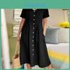 Summer Cotton Linen Dress With Pockets For Casual Streetwear Women
